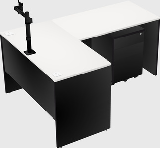 L-shaped office desk