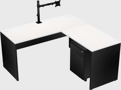 L-shaped office desk