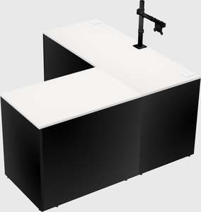L-shaped office desk