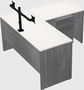 L-shaped office desk