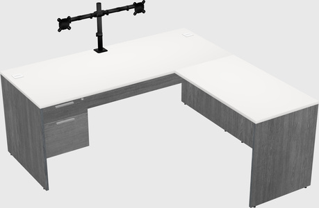 L-shaped office desk