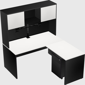 L-shaped office desk