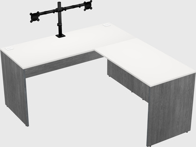 L-shaped office desk