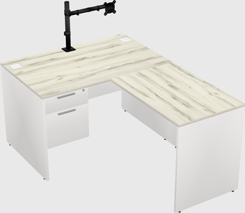 L-shaped office desk