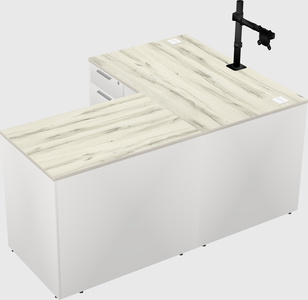 L-shaped office desk