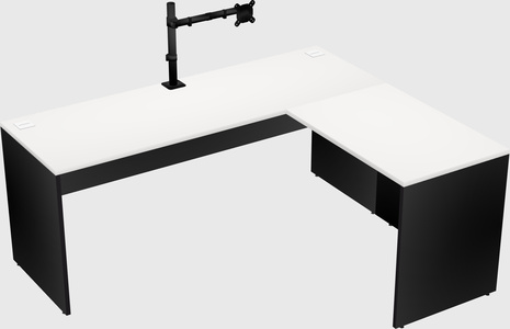 L-shaped office desk