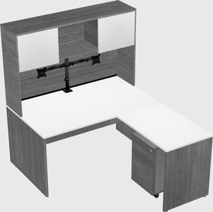 L-shaped office desk