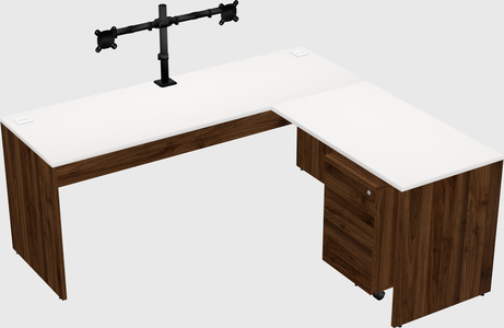 L-shaped office desk