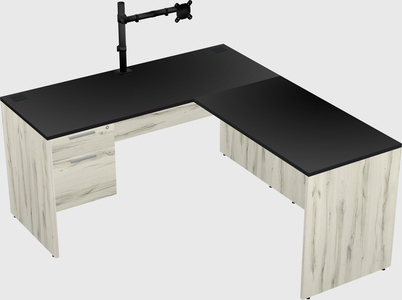 L-shaped office desk