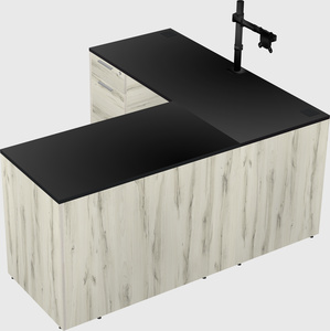 L-shaped office desk