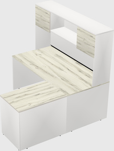 L-shaped office desk