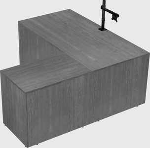 L-shaped office desk