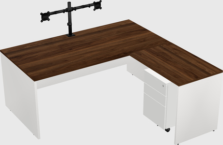 L-shaped office desk