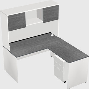 L-shaped office desk