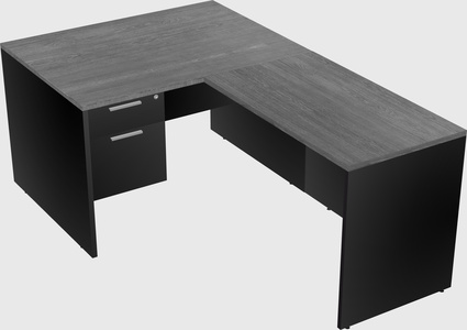 L-shaped office desk