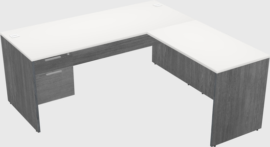 L-shaped office desk