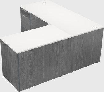 L-shaped office desk