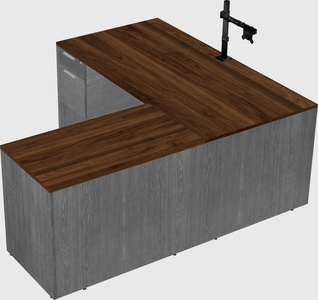 L-shaped office desk