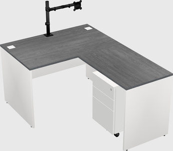 L-shaped office desk
