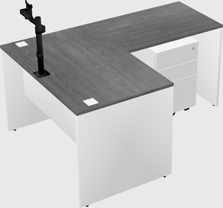 L-shaped office desk