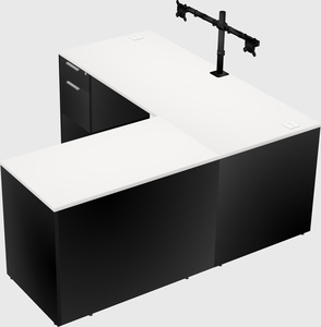 L-shaped office desk