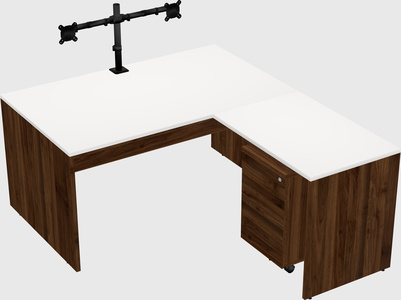 L-shaped office desk
