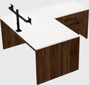 L-shaped office desk