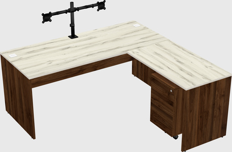 L-shaped office desk