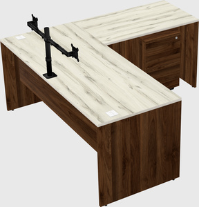 L-shaped office desk