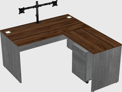 L-shaped office desk