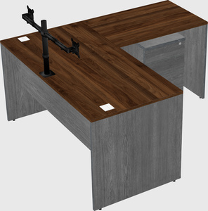L-shaped office desk