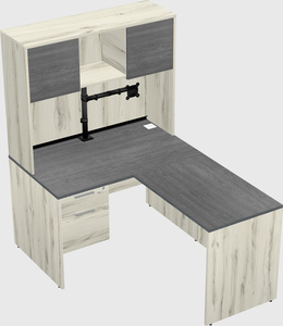 L-shaped office desk