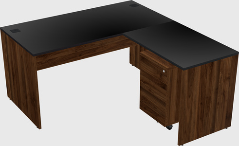 L-shaped office desk