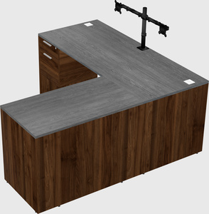 L-shaped office desk