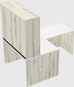 L-shaped office desk