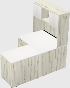 L-shaped office desk