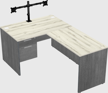 L-shaped office desk