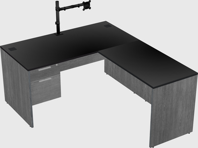 L-shaped office desk