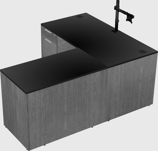 L-shaped office desk
