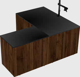 L-shaped office desk