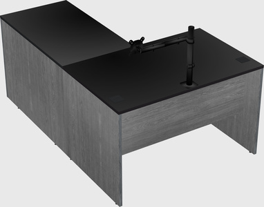 L-shaped office desk