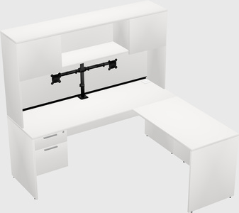 L-shaped office desk
