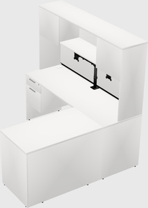 L-shaped office desk