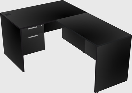 L-shaped office desk