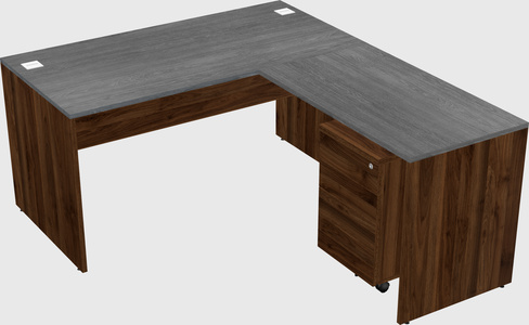 L-shaped office desk
