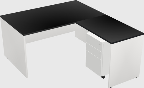 L-shaped office desk
