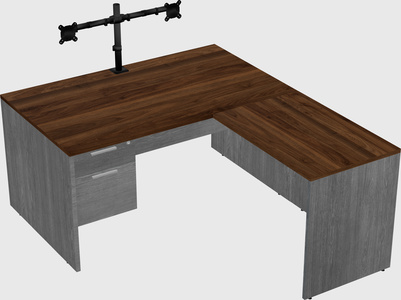 L-shaped office desk
