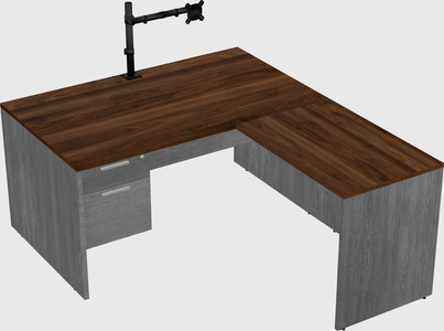 L-shaped office desk