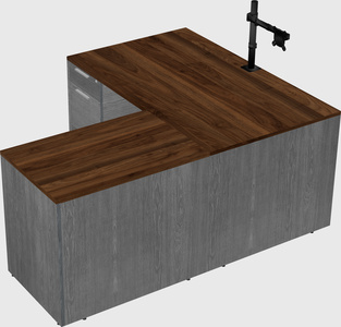 L-shaped office desk