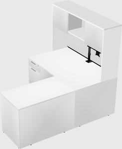 L-shaped office desk